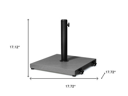 Gray Market Umbrella Steel In Ground Adjustable Umbrella Base With Wheels