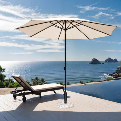 Stone Market Umbrella Steel In Ground Adjustable Umbrella Base