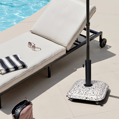 Stone Market Umbrella Steel In Ground Adjustable Umbrella Base