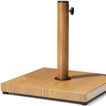 Brown Market Umbrella Fillable Steel In Ground Adjustable Umbrella Base
