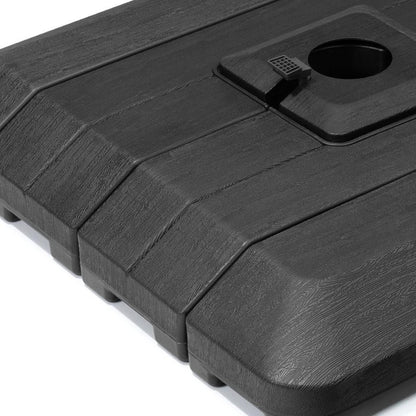 Black Cantilever Umbrella Fillable Steel In Ground Umbrella Base