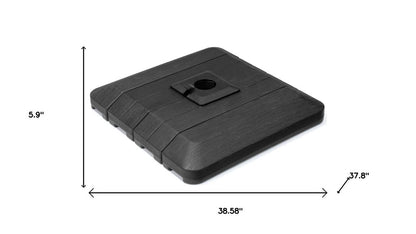 Black Cantilever Umbrella Fillable Steel In Ground Umbrella Base