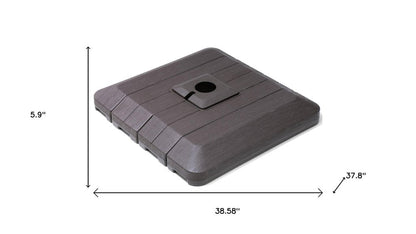 Brown Cantilever Umbrella Fillable Steel In Ground Umbrella Base