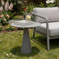 20" Dark Gray Aluminum Round Outdoor Side Table