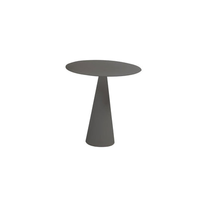 20" Dark Gray Aluminum Round Outdoor Side Table