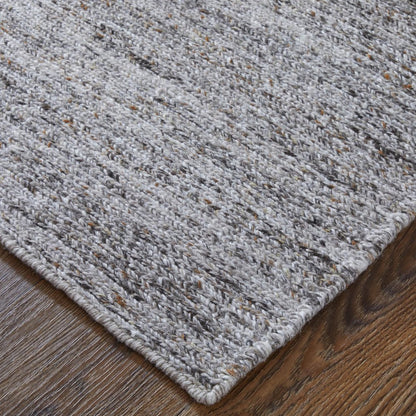 9' X 13' Gray And Brown Handmade Indoor Outdoor Area Rug