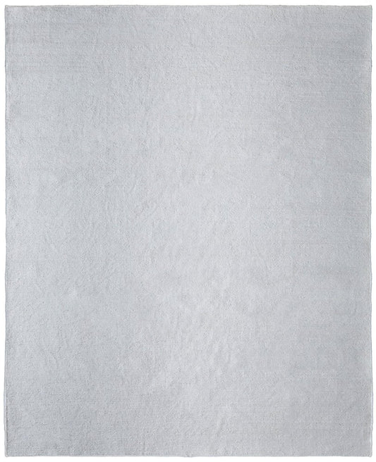 9' X 13' White Handmade Indoor Outdoor Area Rug