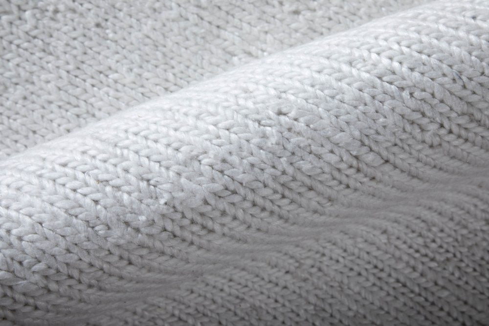 9' X 13' White Handmade Indoor Outdoor Area Rug