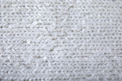 9' X 13' White Handmade Indoor Outdoor Area Rug