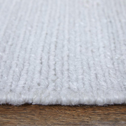 9' X 13' White Handmade Indoor Outdoor Area Rug