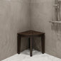 21" X 16" Brown Teak Corner Rectangular Shower Bench