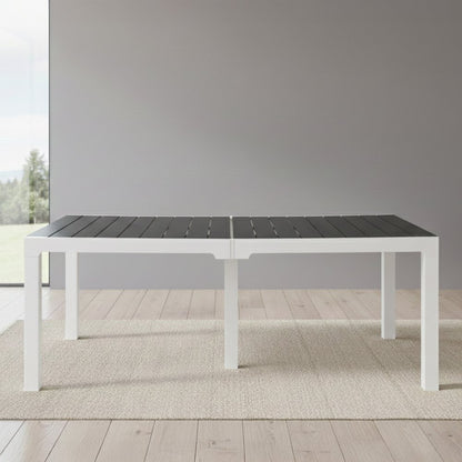 35" Gray Heavy Duty Plastic Folding Outdoor Dining Table with Umbrella Hole