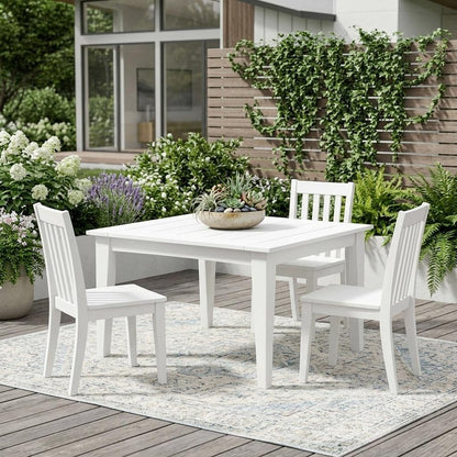 39" Black Heavy Duty Plastic Square Outdoor Dining Table