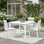 39" Black Heavy Duty Plastic Square Outdoor Dining Table