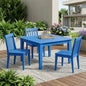 39" Black Heavy Duty Plastic Square Outdoor Dining Table