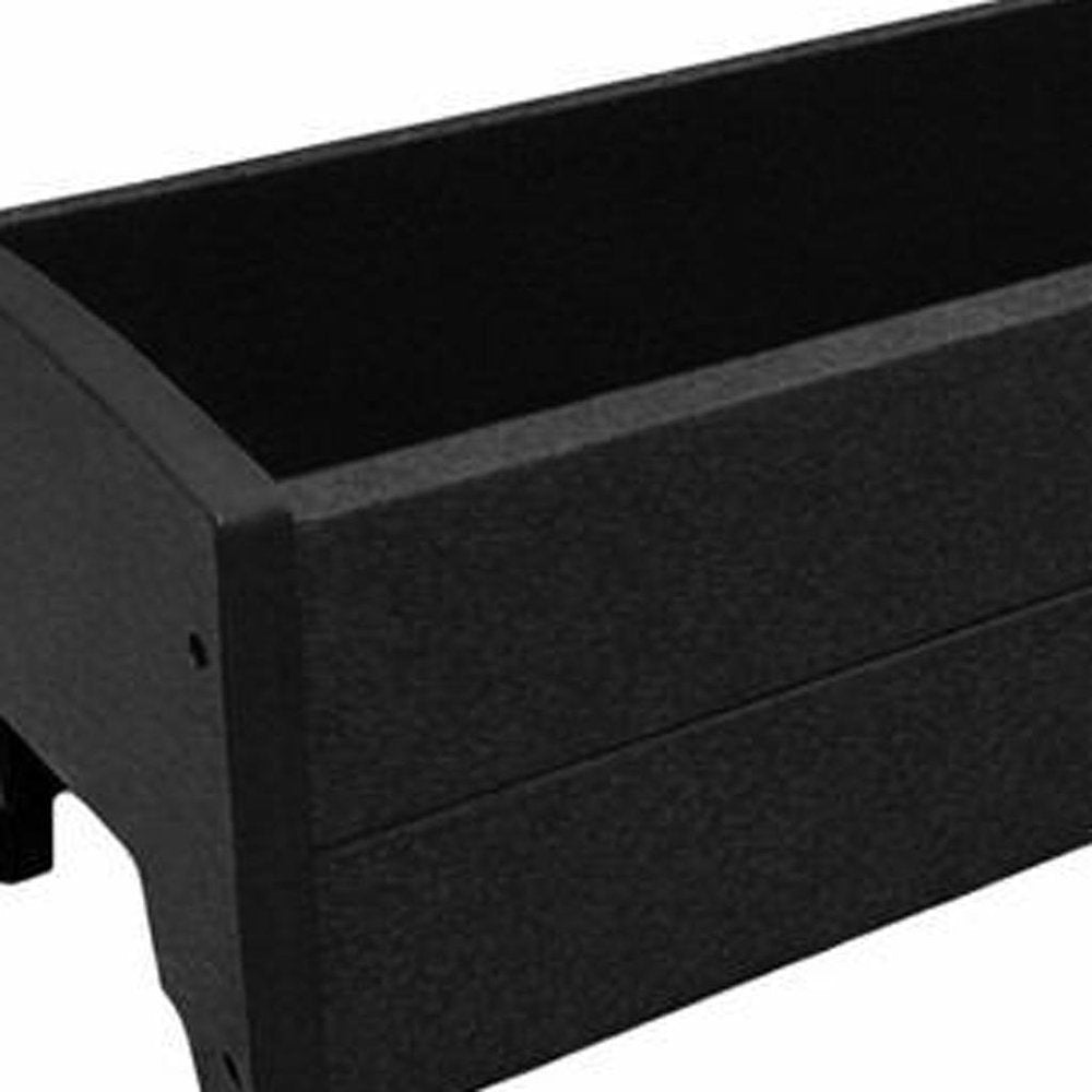 8" X 24" Black Heavy Duty Plastic Rectangular Railing Planter