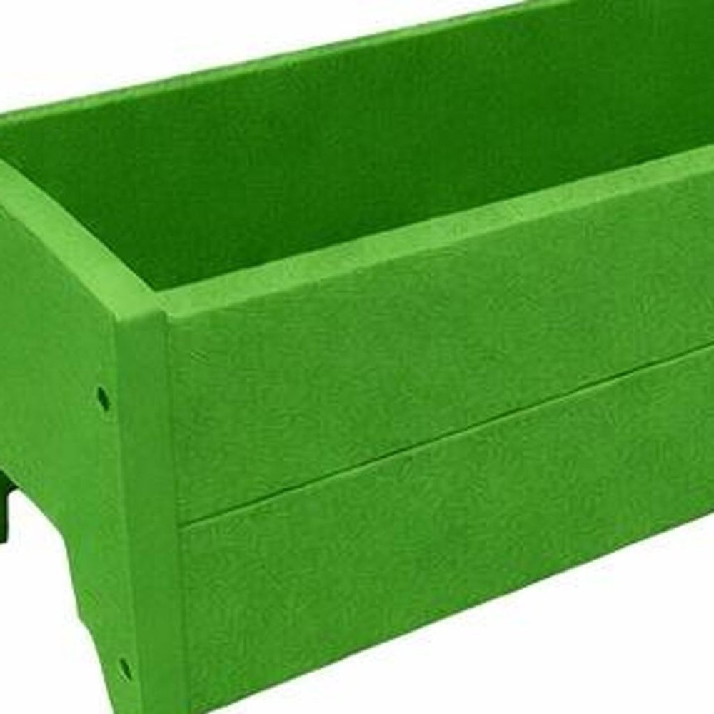 8" X 24" Black Heavy Duty Plastic Rectangular Railing Planter