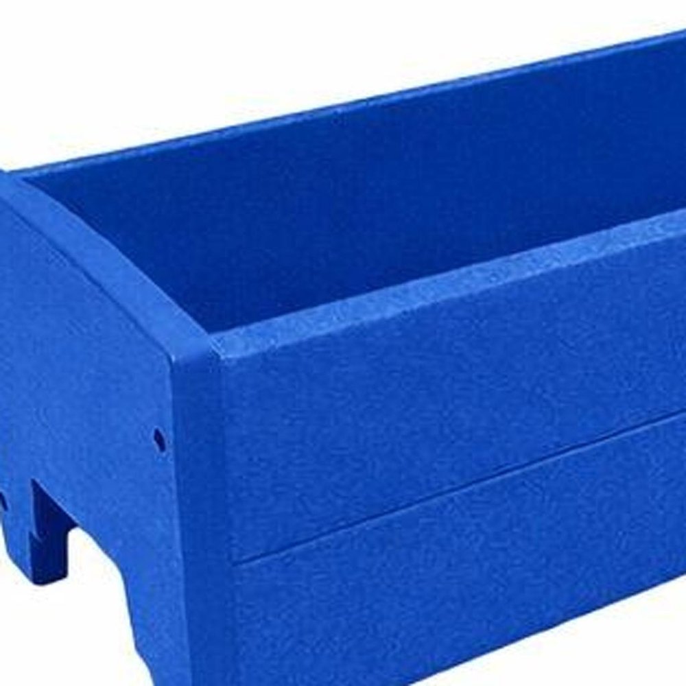 8" X 24" Black Heavy Duty Plastic Rectangular Railing Planter