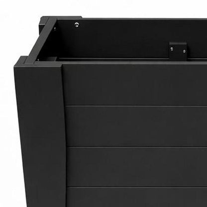 20" X 18" Black Heavy Duty Plastic Square Planter Box
