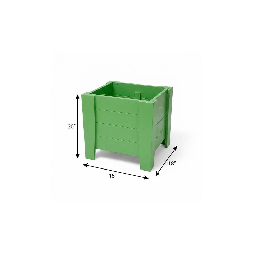 20" X 18" Black Heavy Duty Plastic Square Planter Box