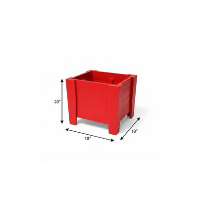 20" X 18" Black Heavy Duty Plastic Square Planter Box