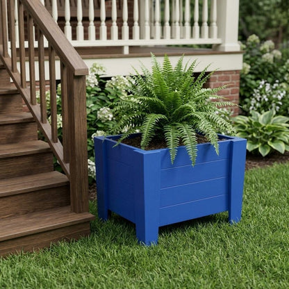 20" X 18" Black Heavy Duty Plastic Square Planter Box