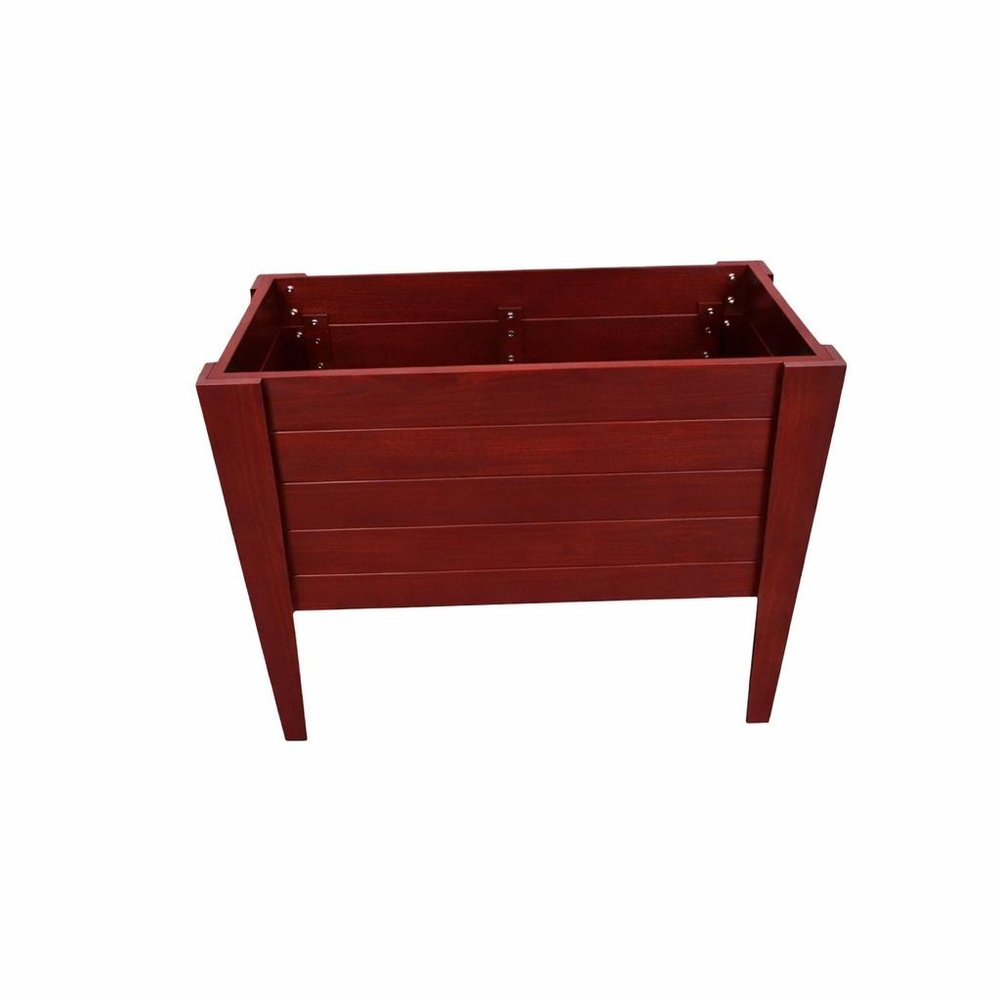 30" X 36" Red Heavy Duty Plastic Rectangular Raised Garden Bed