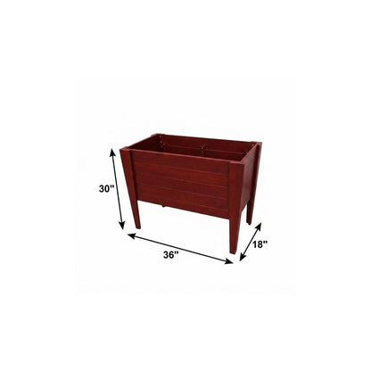 30" X 36" Red Heavy Duty Plastic Rectangular Raised Garden Bed