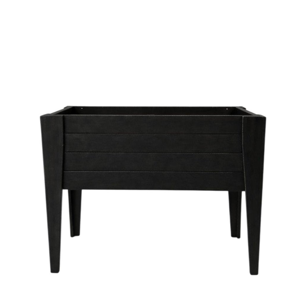 30" X 48" Black Heavy Duty Plastic Rectangular Raised Garden Bed