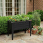 30" X 48" Black Heavy Duty Plastic Rectangular Raised Garden Bed