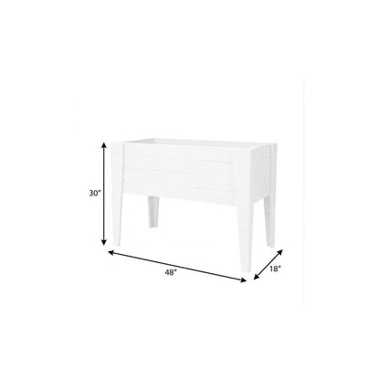 30" X 48" Black Heavy Duty Plastic Rectangular Raised Garden Bed