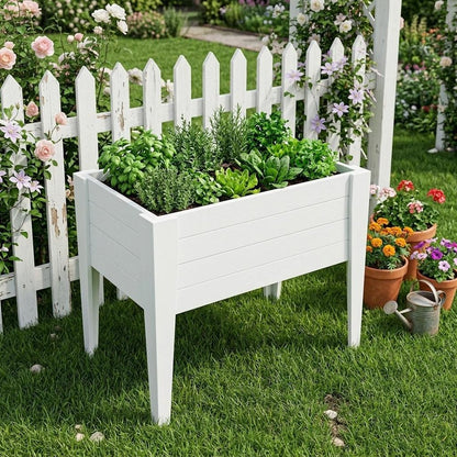 30" X 48" Black Heavy Duty Plastic Rectangular Raised Garden Bed