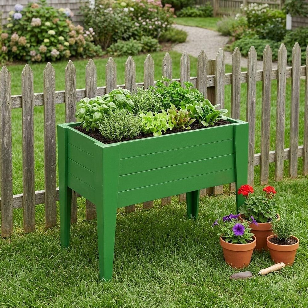 30" X 48" Black Heavy Duty Plastic Rectangular Raised Garden Bed