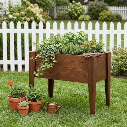 30" X 48" Black Heavy Duty Plastic Rectangular Raised Garden Bed