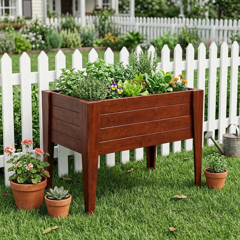 30" X 48" Black Heavy Duty Plastic Rectangular Raised Garden Bed
