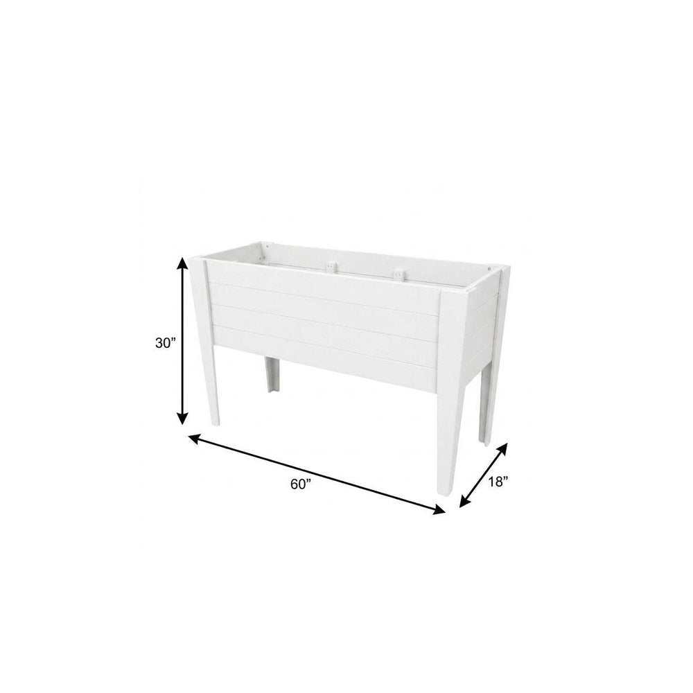 30" X 60" Black Heavy Duty Plastic Rectangular Raised Garden Bed