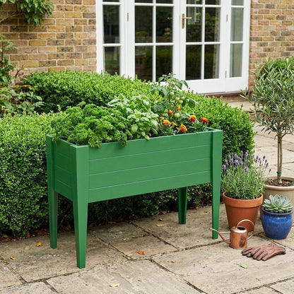30" X 60" Black Heavy Duty Plastic Rectangular Raised Garden Bed