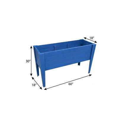 30" X 60" Black Heavy Duty Plastic Rectangular Raised Garden Bed