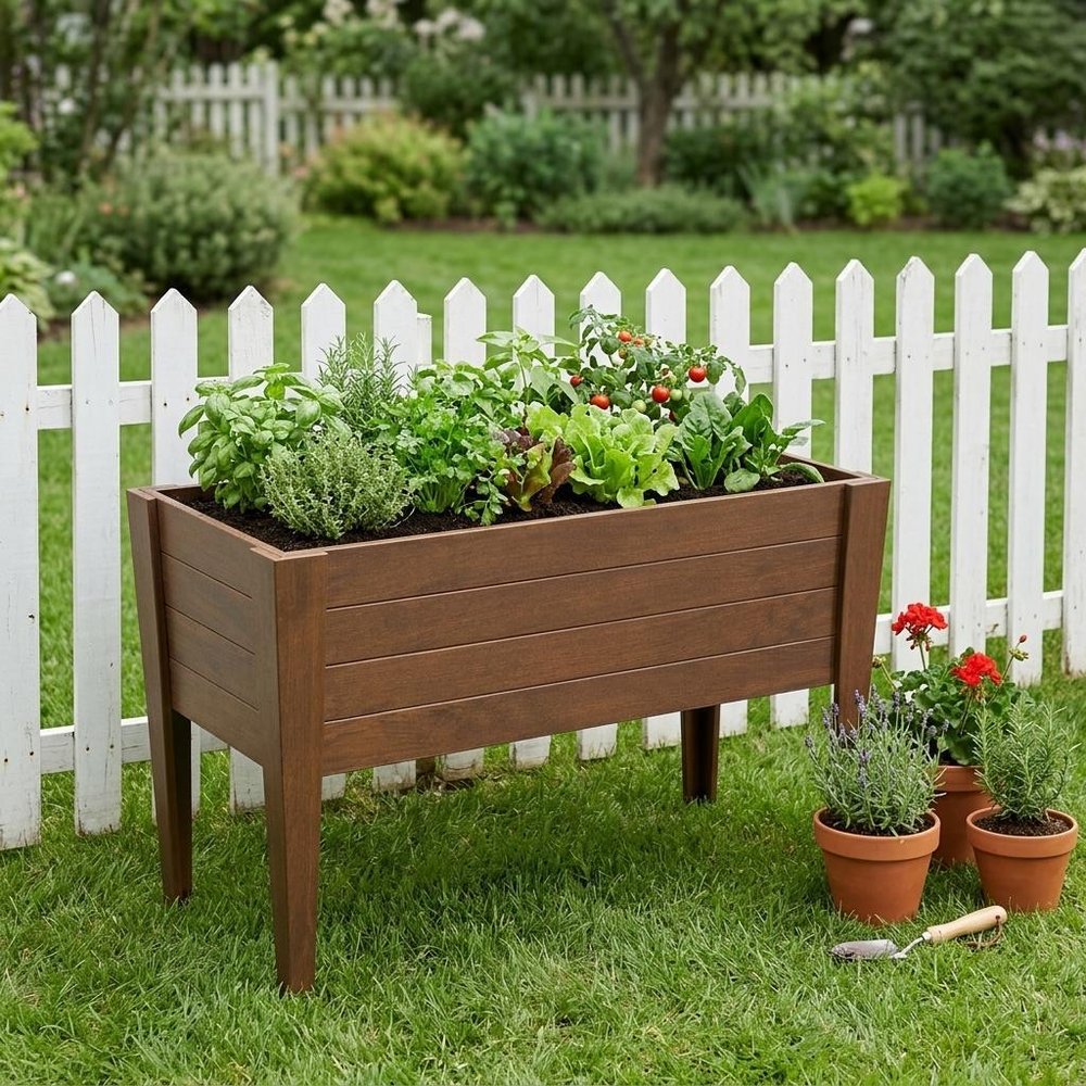 30" X 60" Black Heavy Duty Plastic Rectangular Raised Garden Bed
