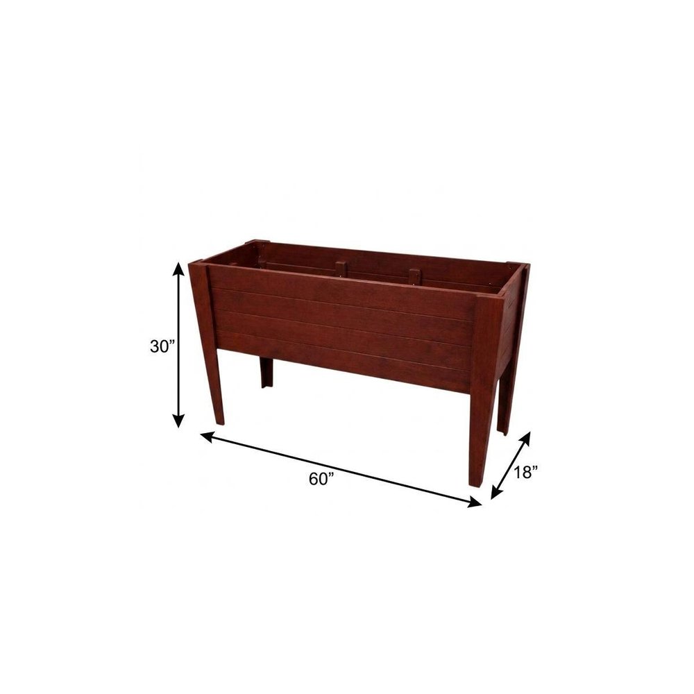 30" X 60" Black Heavy Duty Plastic Rectangular Raised Garden Bed