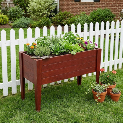 30" X 60" Black Heavy Duty Plastic Rectangular Raised Garden Bed