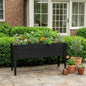30" X 72" Black Heavy Duty Plastic Rectangular Raised Garden Bed