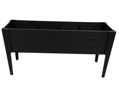 30" X 72" Black Heavy Duty Plastic Rectangular Raised Garden Bed