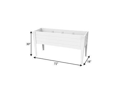 30" X 72" Black Heavy Duty Plastic Rectangular Raised Garden Bed
