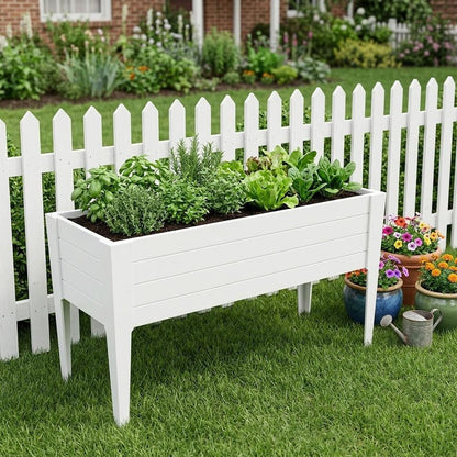 30" X 72" Black Heavy Duty Plastic Rectangular Raised Garden Bed
