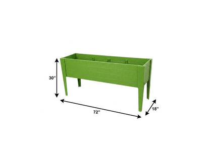 30" X 72" Black Heavy Duty Plastic Rectangular Raised Garden Bed