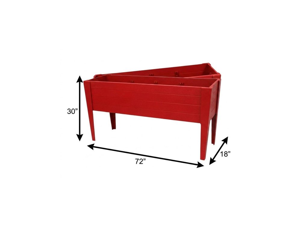 30" X 72" Black Heavy Duty Plastic Rectangular Raised Garden Bed
