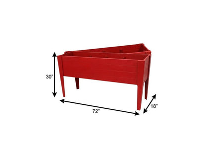 30" X 72" Black Heavy Duty Plastic Rectangular Raised Garden Bed
