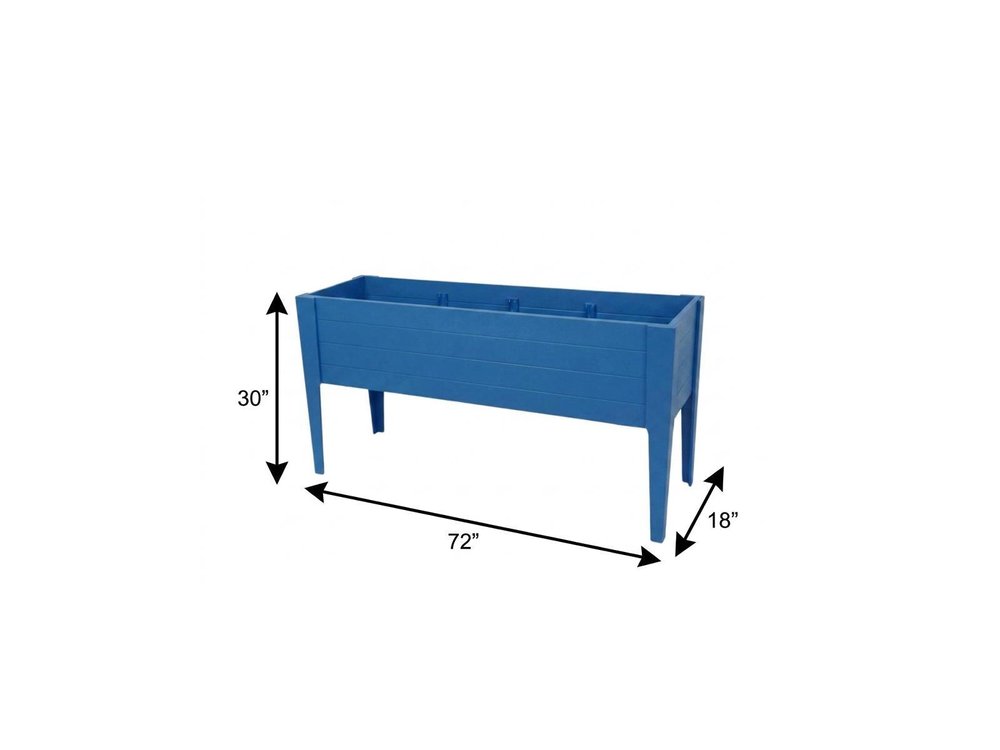 30" X 72" Black Heavy Duty Plastic Rectangular Raised Garden Bed