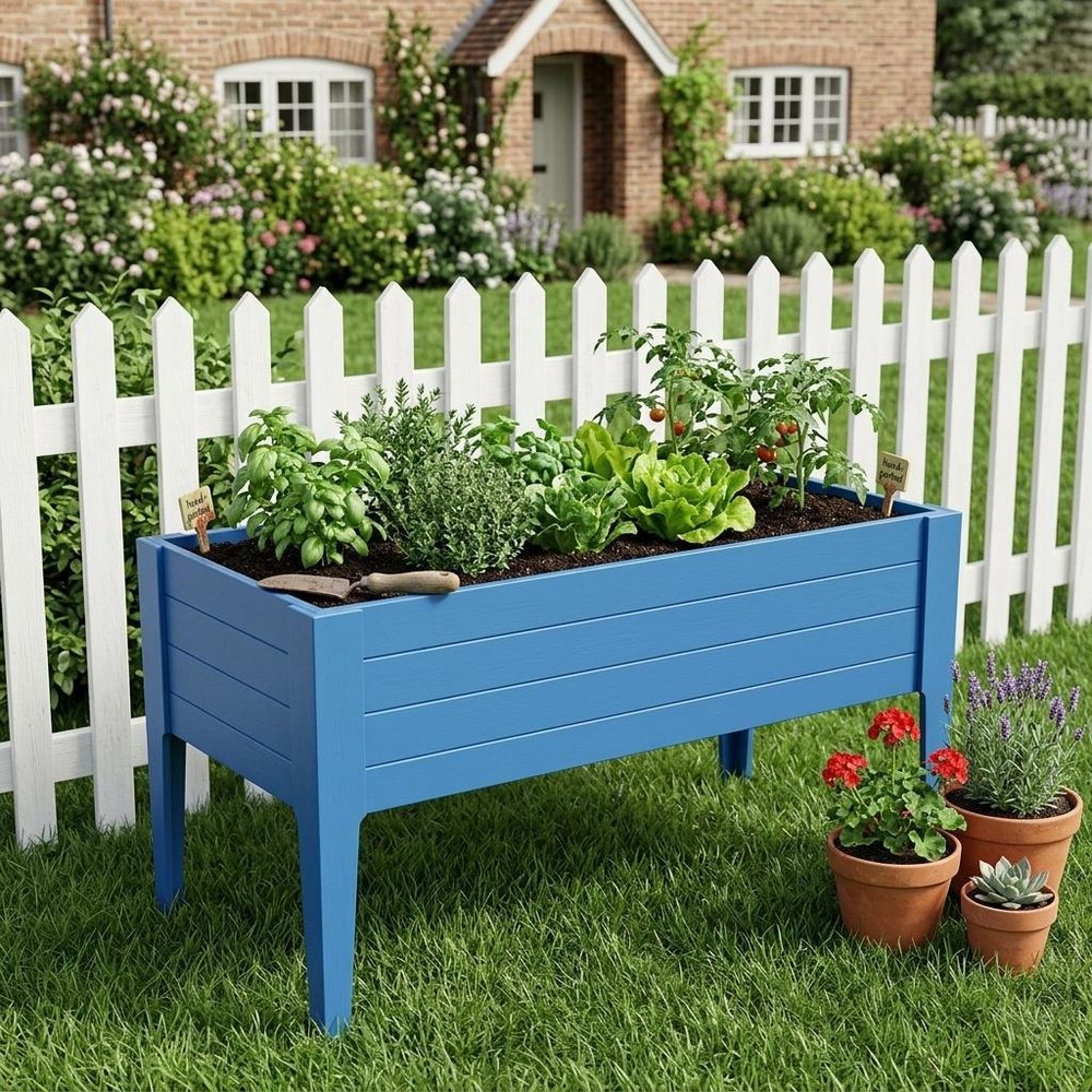 30" X 72" Black Heavy Duty Plastic Rectangular Raised Garden Bed